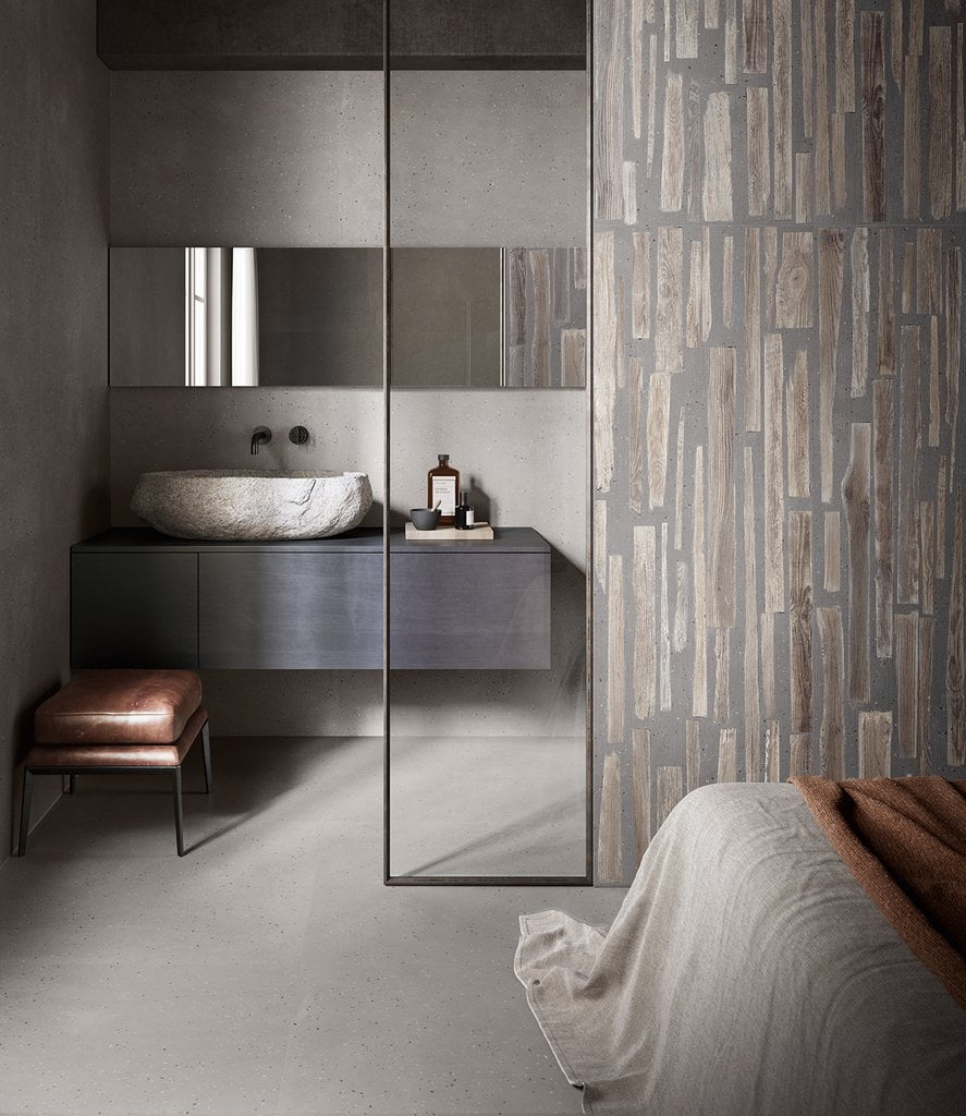 Sant'Agostino Deconcrete - Pearl et décor Fusionart Dark