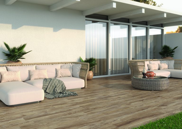 Carrelage extérieur Carrelage effet bois, Castelvetro, Rustic Beige 20×120 cm