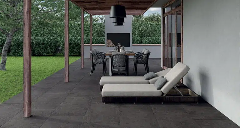 Carrelage extérieur Carrelage ép. 20 mm, Castelvetro Konkrete Noir 60 x 60 cm